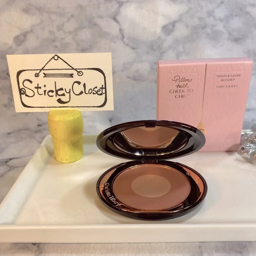 Charlotte Tilbury Beauty-Cheek to Chic Blush Pillow Talk Glow-Full 8 g-BOXED-NEW